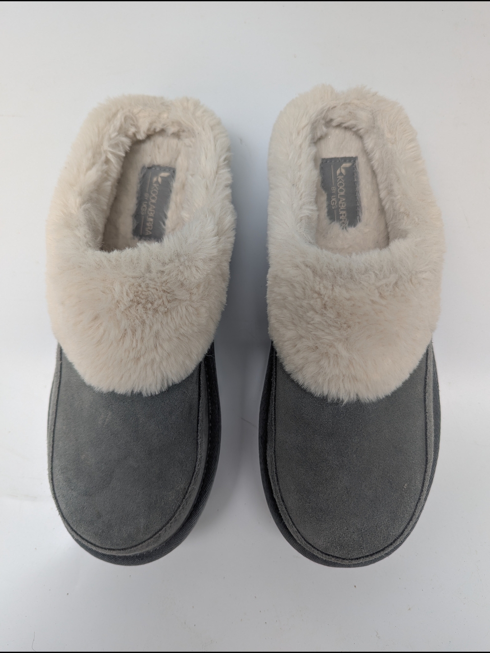 Women’s Cozy Faux-Fur Lined Slipper Clog - Gray/Cream